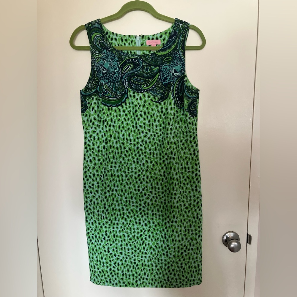 Lilly Pulitzer navy & green shift dress